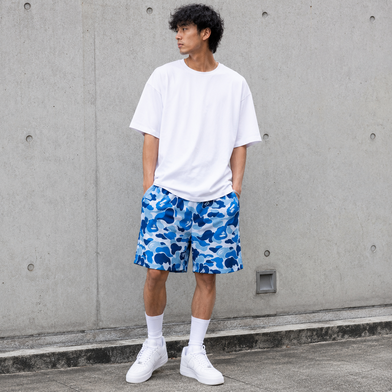 Blue Camo Shorts