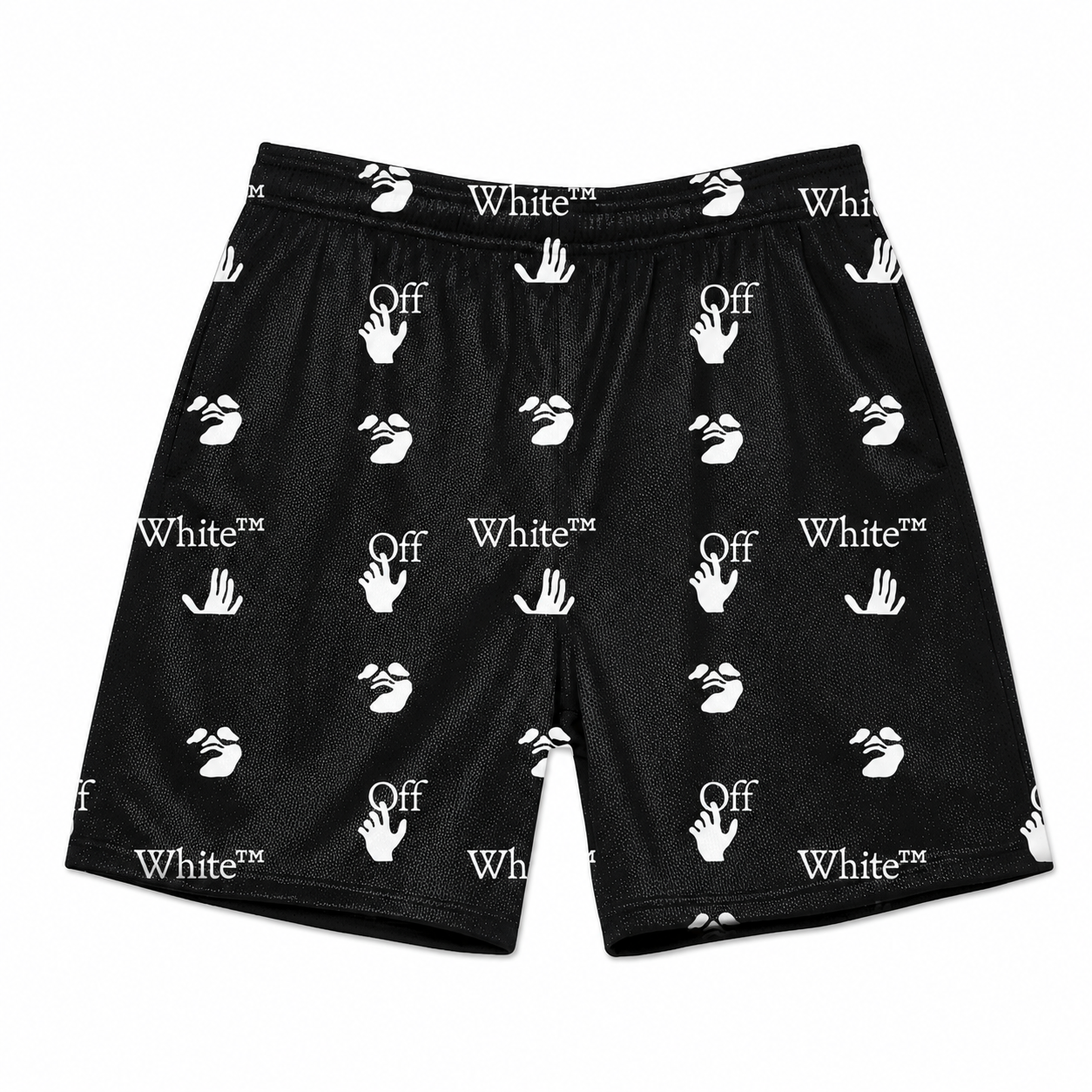 Black Monogram OW Shorts