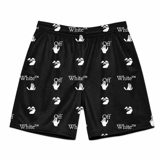 Black Monogram OW Shorts