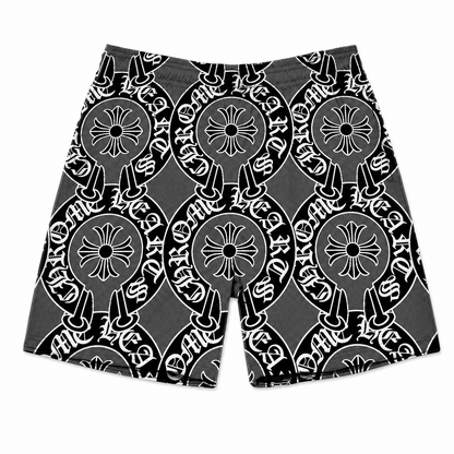 Gray Monogram CH Shorts