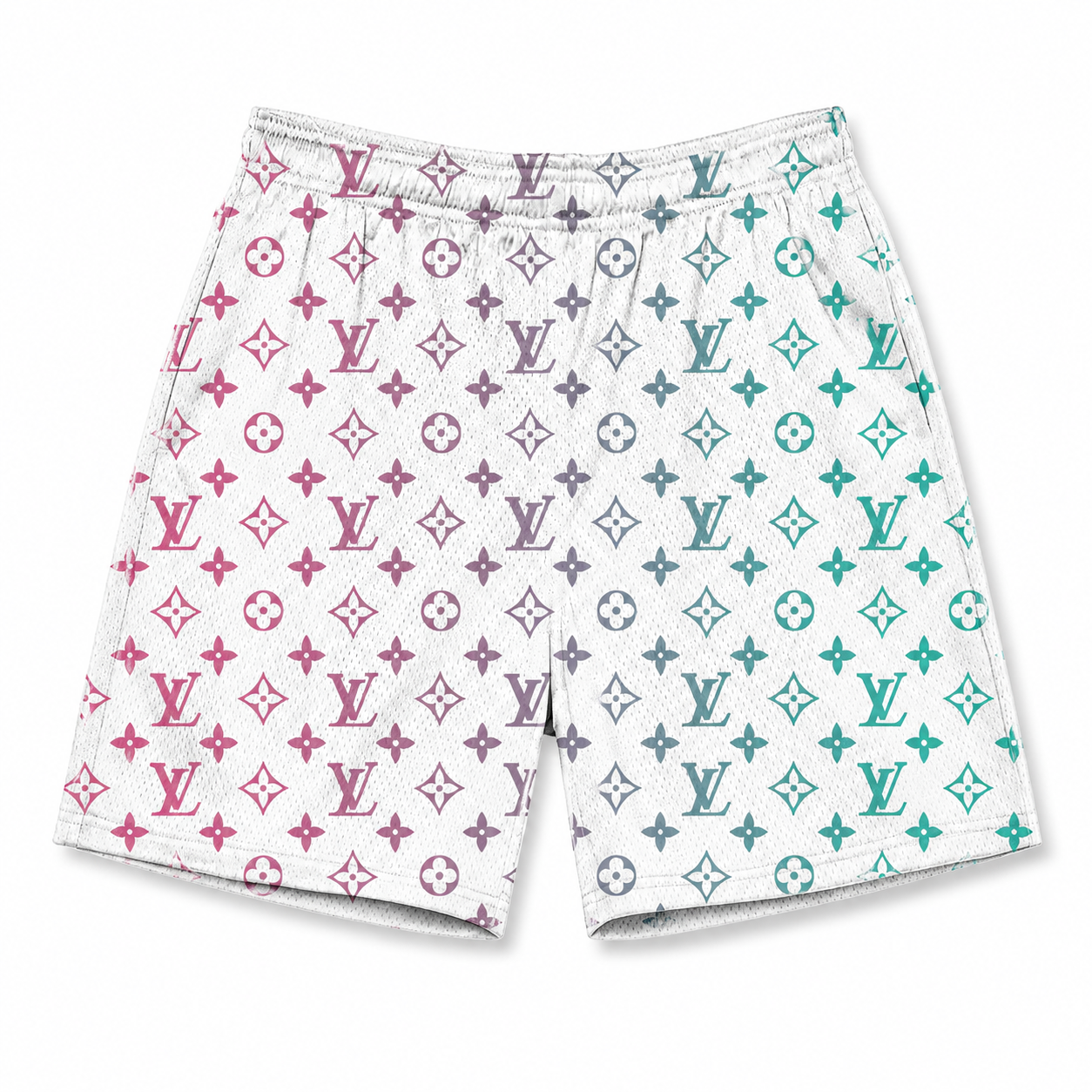 White Gradient Star Shorts