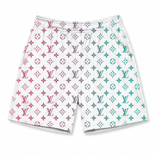 White Gradient Star Shorts