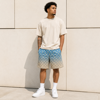 Denim Gradient Star Shorts