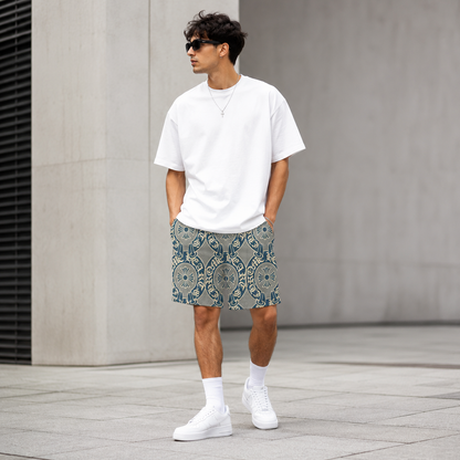Muted Blue Monogram CH Shorts