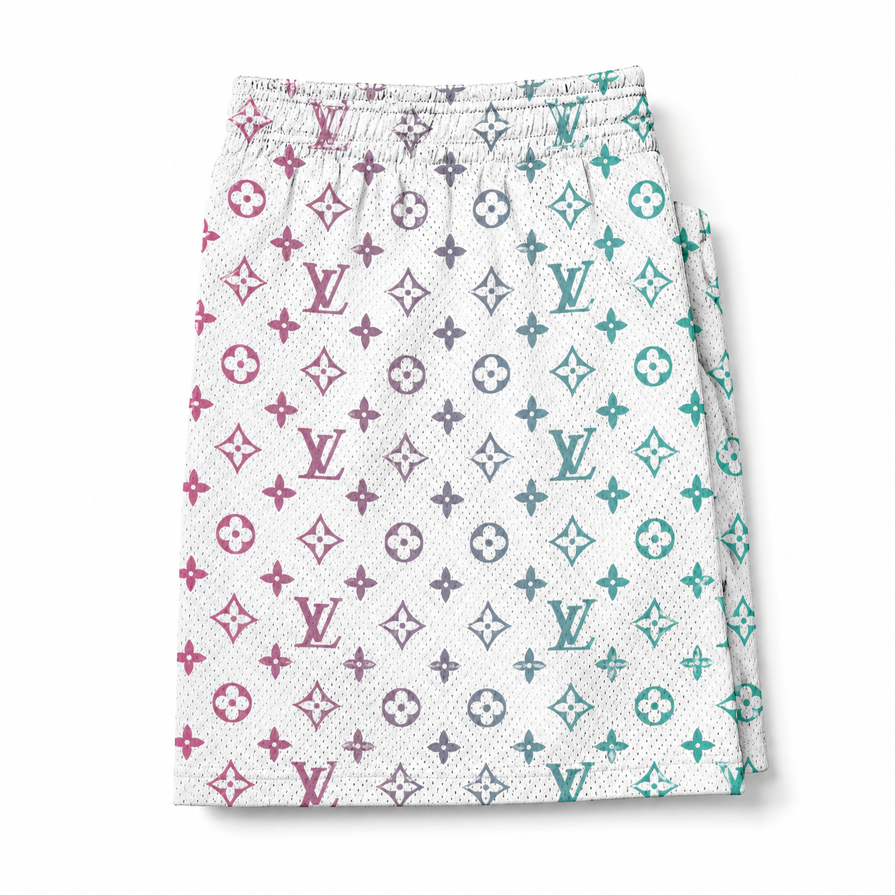 White Gradient Star Shorts