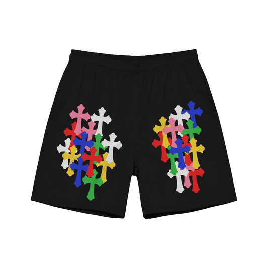 Multicolor Cross Shorts